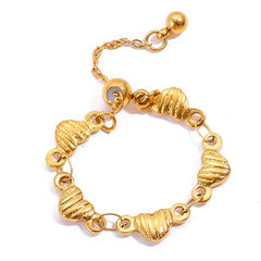 Linear Heart Ring