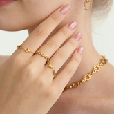 Linear Heart Ring