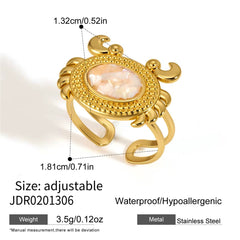 Shell-Crab Statement Ring