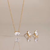 Oval Crystal Jewelry Set