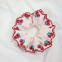 Cherry Whirl Scrunchie