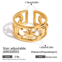 Sun and Moon Charm Ring