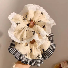 Bow & Lace Scrunchie