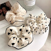 Monochrome Organza Hair Scrunchies