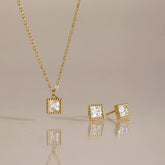 Square Crystal Jewelry Set