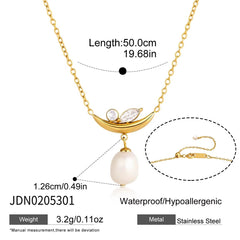 Pearl Crescent Necklace
