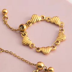 Linear Heart Ring