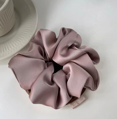 Dusty Rose Satin Scrunchie