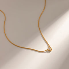 Solitaire Gleam Necklace