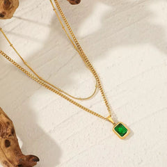 Emerald Layered Necklace
