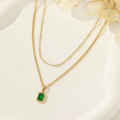 Emerald Layered Necklace