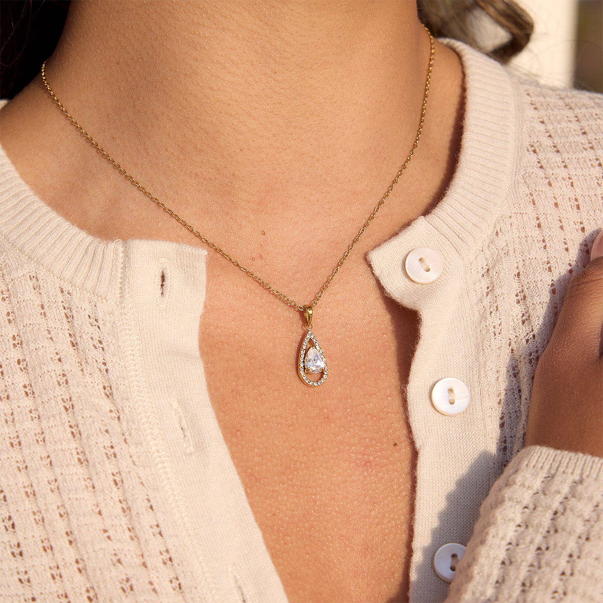 Crystal Drop Necklace