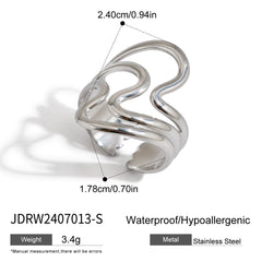 Silver Wave Ring