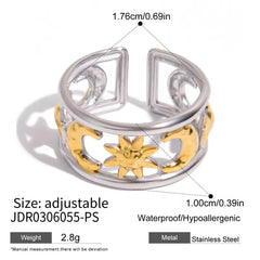 Sun and Moon Charm Ring