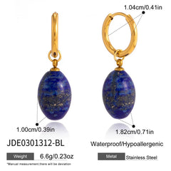 Lapis Drop Hoops