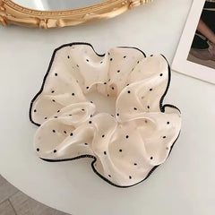 Monochrome Organza Hair Scrunchies