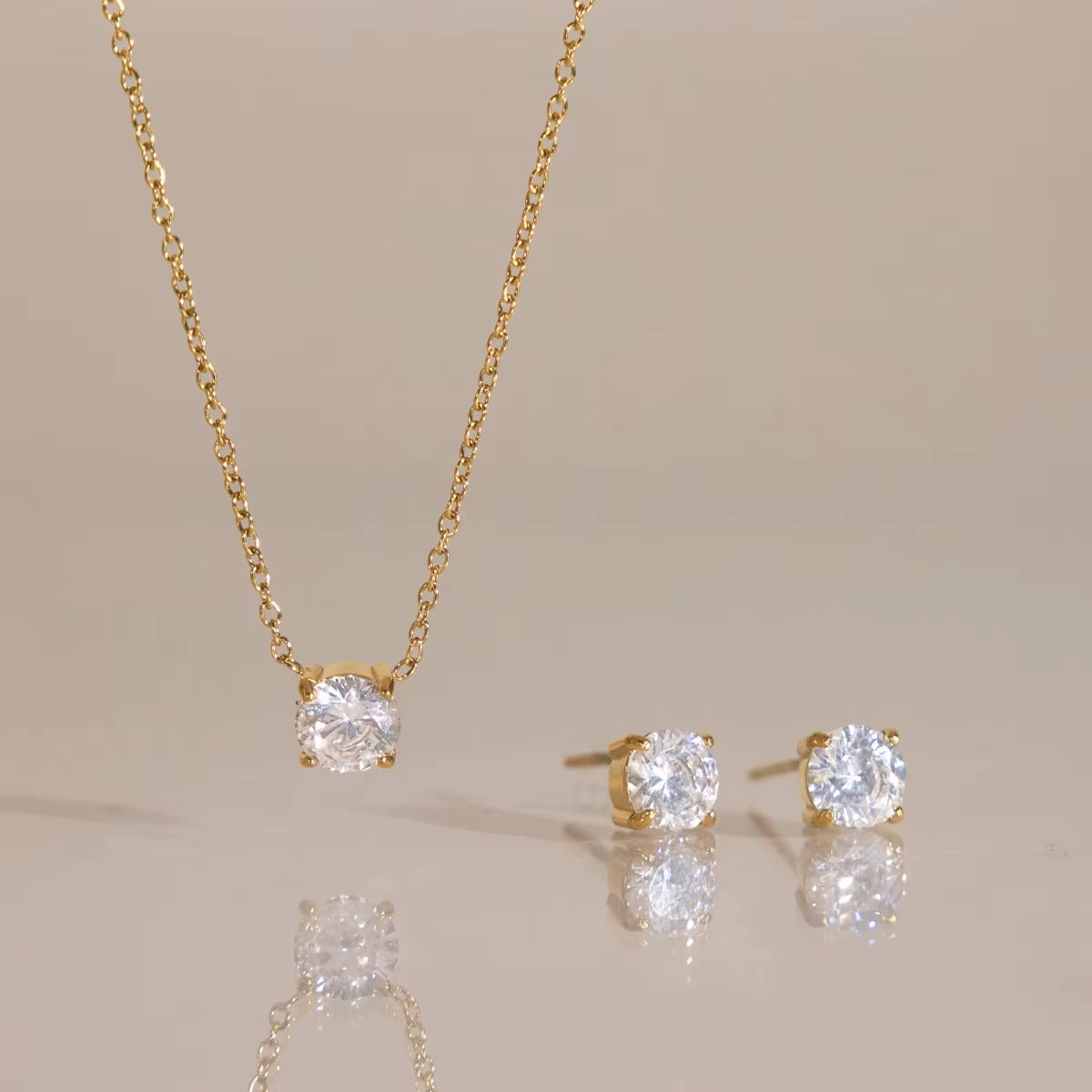 Round Crystal Jewelry Set