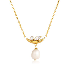 Pearl Crescent Necklace