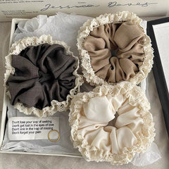 Lace-Trimmed Scrunchies