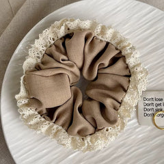 Lace-Trimmed Scrunchies