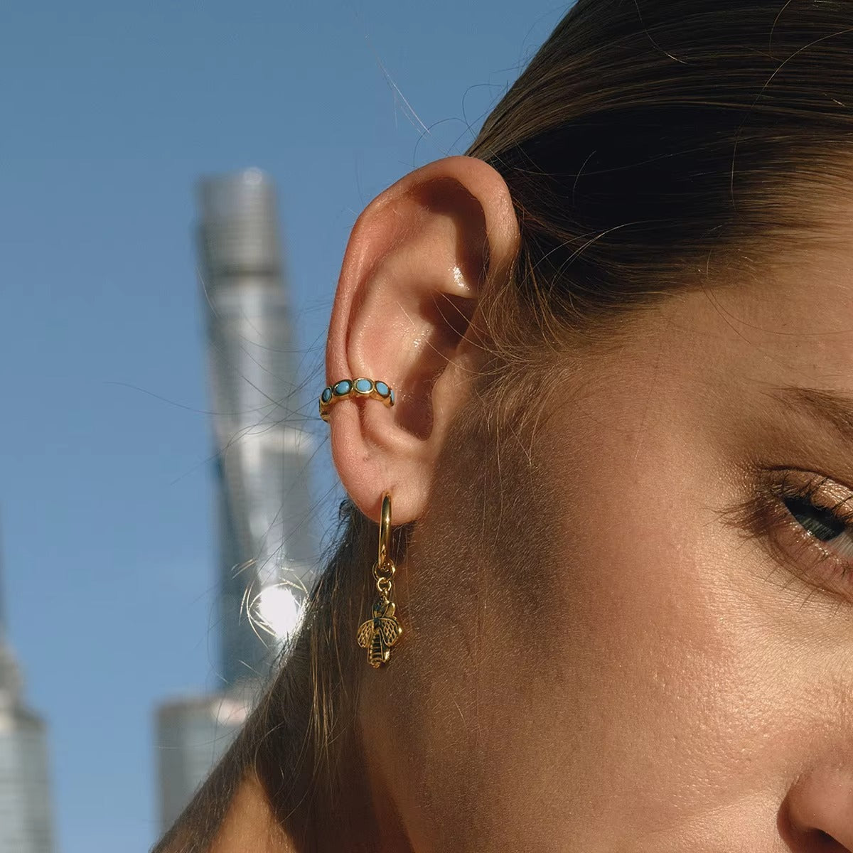 Azure Horizon Ear Cuffs