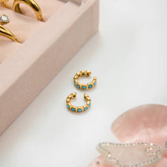 Azure Horizon Ear Cuffs