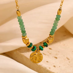 Beaded Coin Necklace