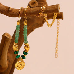 Beaded Coin Necklace
