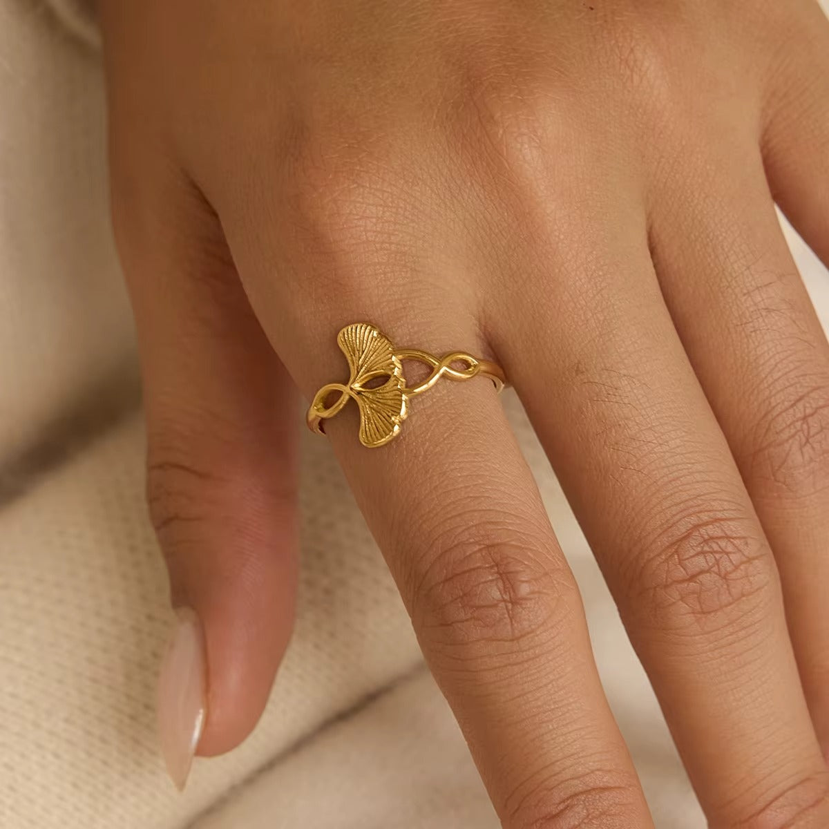 Leaf Eternity Ring