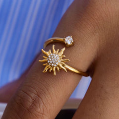 Sunburst Zircon Ring