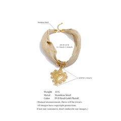 Golden Heart Medallion Necklace