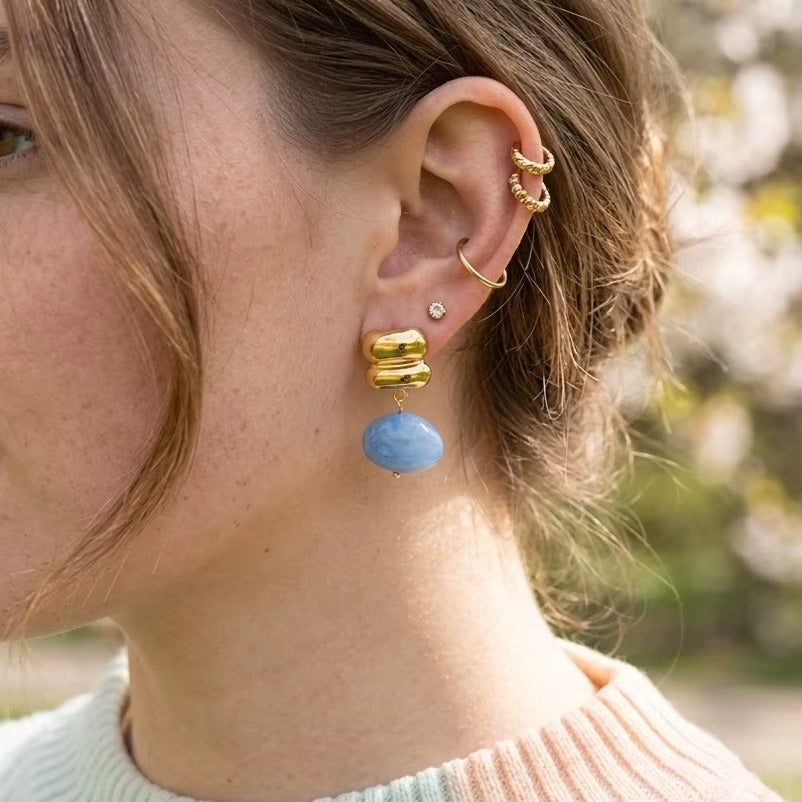 Blue Drop Earrings