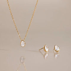 Teardrop Crystal Jewelry Set