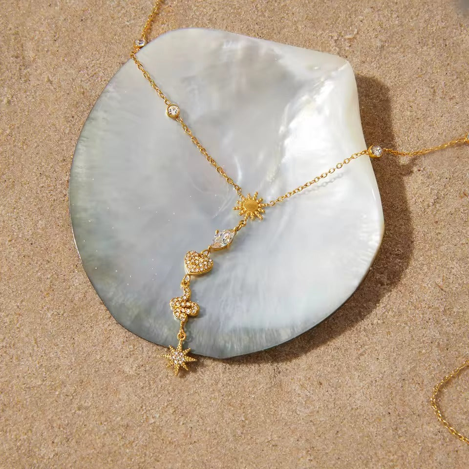 Y-Drop Charm Necklace
