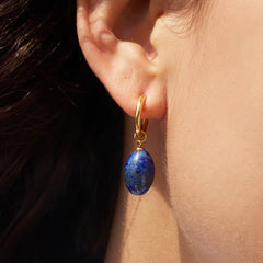 Lapis Drop Hoops